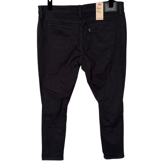NWT Levi's Womens Destructed 711 Skinny Jeans Black Size 18M - Picture 5 of 13